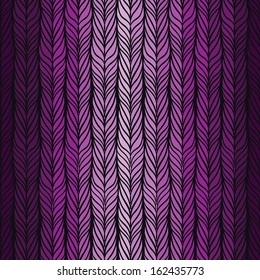 Optical illusion: Black and purple abstract seamless pattern. Texture of wavy vertical stripes. Stylish abstract background.