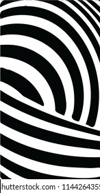 Optical illusion black white abstract vector useful for many creative things