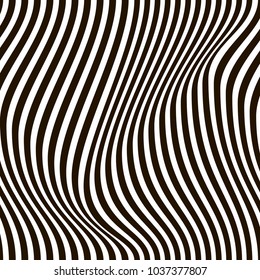 Optical illusion, black and white design, vector