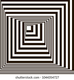 Optical illusion, black and white design, vector