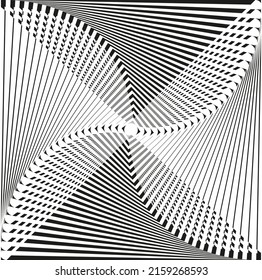 Optical Illusion Black White Vector Illustration Stock Vector (Royalty ...