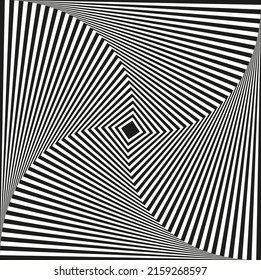 Optical Illusion Black White Vector Illustration Stock Vector (Royalty ...