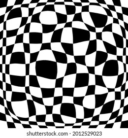 Optical Illusion Checker Board Vector Curved Stock Vector (Royalty Free ...