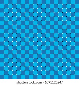 Optical illusion, colorful blocks, different shapes