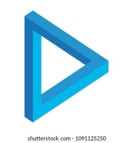 Optical illusion, colorful blocks, different shapes