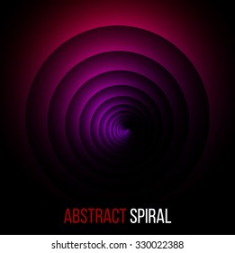 Optical Illusion. Colorful spiral. Hypnosis Concept. Vector Illustration.