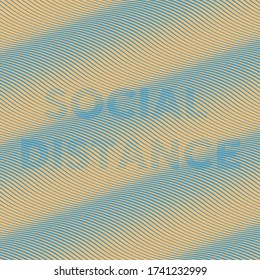 optical illusion with colorful text on wavy background