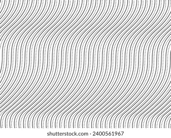 Optical Illusion Created from Artistic Lines Motifs Pattern, can use for Decoration, Background, Ornate, Fabric, Fashion, Textile, Carpet Pattern, Tile or Graphic Design Element. Vector Illustration