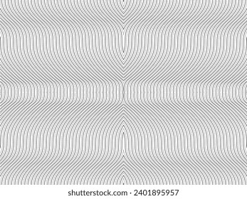 Optical Illusion Created from Artistic Lines Motifs Pattern, can use for Decoration, Background, Ornate, Fabric, Fashion, Textile, Carpet Pattern, Tile or Graphic Design Element. Vector Illustration