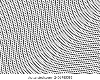 Optical Illusion Created from Artistic Lines Motifs Pattern, can use for Decoration, Background, Ornate, Fabric, Fashion, Textile, Carpet Pattern, Tile or Graphic Design Element. Vector Illustration