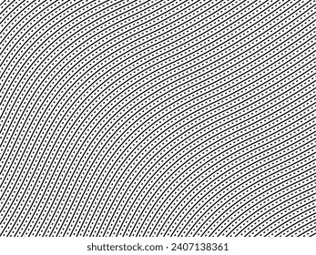 Optical Illusion Created from Artistic Lines Motifs Pattern, can use for Decoration, Background, Ornate, Fabric, Fashion, Textile, Carpet Pattern, Tile or Graphic Design Element. Vector Illustration