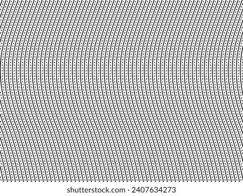 Optical Illusion Created from Artistic Lines Motifs Pattern, can use for Decoration, Background, Ornate, Fabric, Fashion, Textile, Carpet Pattern, Tile or Graphic Design Element. Vector Illustration