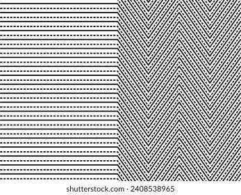 Optical Illusion Created from Artistic Lines Motifs Pattern, can use for Decoration, Background, Ornate, Fabric, Fashion, Textile, Carpet Pattern, Tile or Graphic Design Element. Vector Illustration