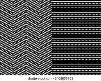Optical Illusion Created from Artistic Lines Motifs Pattern, can use for Decoration, Background, Ornate, Fabric, Fashion, Textile, Carpet Pattern, Tile or Graphic Design Element. Vector Illustration