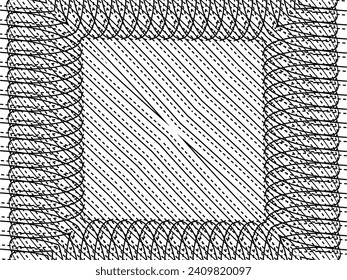 Optical Illusion Created from Artistic Lines Motifs Pattern, can use for Decoration, Background, Ornate, Fabric, Fashion, Textile, Carpet Pattern, Tile or Graphic Design Element. Vector Illustration