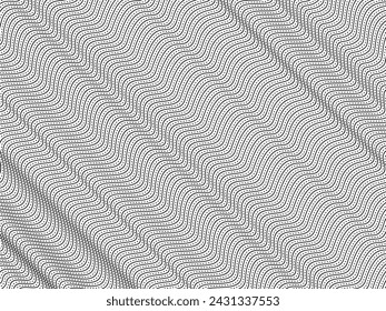 Optische Illusion, die aus künstlerischen Linien erstellt Motive Muster, können für Dekoration, Hintergrund, Verzierung, Stoff, Mode, Textil, Teppichmuster, Fliese oder grafisches Gestaltungselement verwendet werden. Vektorgrafik
