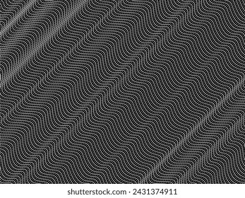 Optical Illusion Created from Artistic Lines Motifs Pattern, can use for Decoration, Background, Ornate, Fabric, Fashion, Textile, Carpet Pattern, Tile or Graphic Design Element. Vector Illustration