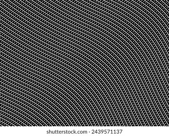Optical Illusion Created from Artistic Lines Motifs Pattern, can use for Decoration, Background, Ornate, Fabric, Fashion, Textile, Carpet Pattern, Tile or Graphic Design Element. Vector Illustration