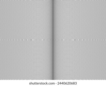 Optical Illusion Created from Artistic Lines Motifs Pattern, can use for Decoration, Background, Ornate, Fabric, Fashion, Textile, Carpet Pattern, Tile or Graphic Design Element. Vector Illustration