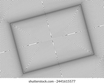 Optical Illusion Created from Artistic Lines Motifs Pattern, can use for Decoration, Background, Ornate, Fabric, Fashion, Textile, Carpet Pattern, Tile or Graphic Design Element. Vector Illustration