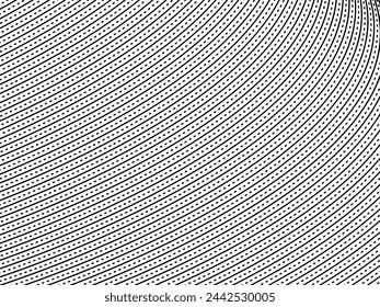 Optical Illusion Created from Artistic Lines Motifs Pattern, can use for Decoration, Background, Ornate, Fabric, Fashion, Textile, Carpet Pattern, Tile or Graphic Design Element. Vector Illustration