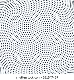 Optical illusion, creative black and white graphic moire backdrop. Decorative lined hypnotic contrast background. 