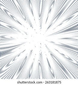 Optical illusion, creative black and white graphic moire backdrop. Decorative lined hypnotic contrast background. 