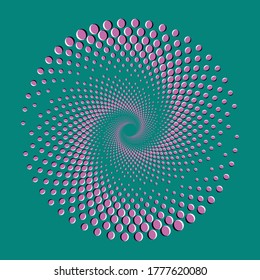 diseño de ilusión óptica con efecto de medio tono