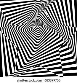 Optical Illusion Distorted Surface Twisted Stripes Stock Vector ...