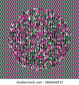 Optical illusion effect. Color abstract background