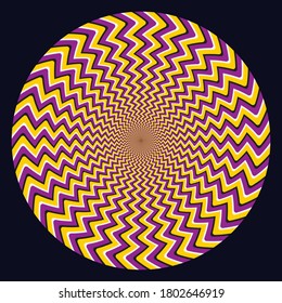 Optical illusion effect. Color abstract background