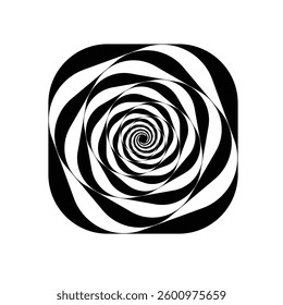 Optical illusion element wavy lines design vector