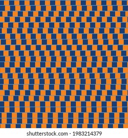 Optische Illusion. Falsch erscheinende Verzerrung des Bildes. Vektorgrafik