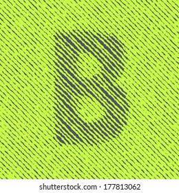 Optical illusion font, Letter B