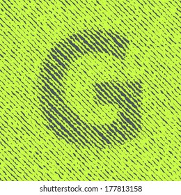 Optical illusion font, Letter G