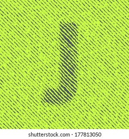 Optical illusion font, Letter J