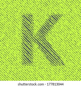 Optical illusion font, Letter K