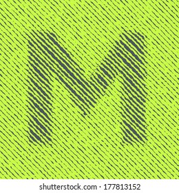 Optical illusion font, Letter M