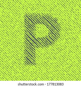 Optical illusion font, Letter P