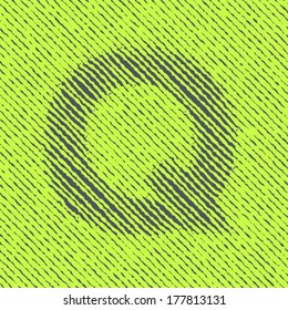Optical illusion font, Letter Q