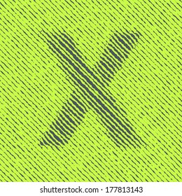 Optical illusion font, Letter X