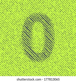 Optical illusion font, Number 0
