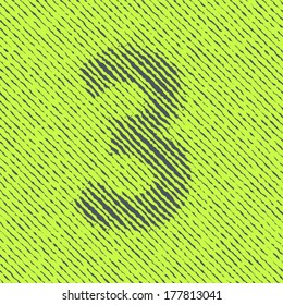 Optical illusion font, Number 3