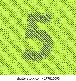 Optical illusion font, Number 5