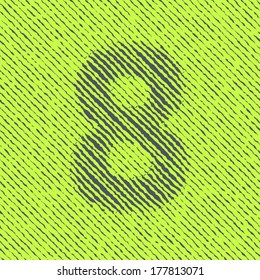 Optical illusion font, Number 8
