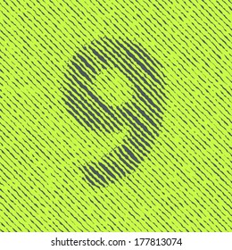 Optical illusion font, Number 9