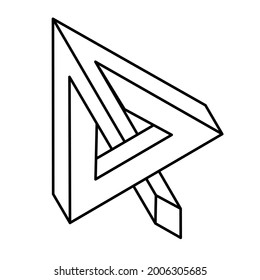 Optical illusion, geometric figure, arrow