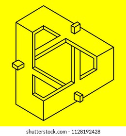 Optical illusion, geometric figure, triangle