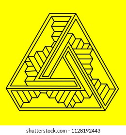 Optical illusion, geometric figure, triangle