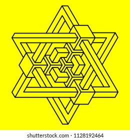 Optical illusion, geometric figure, triangle